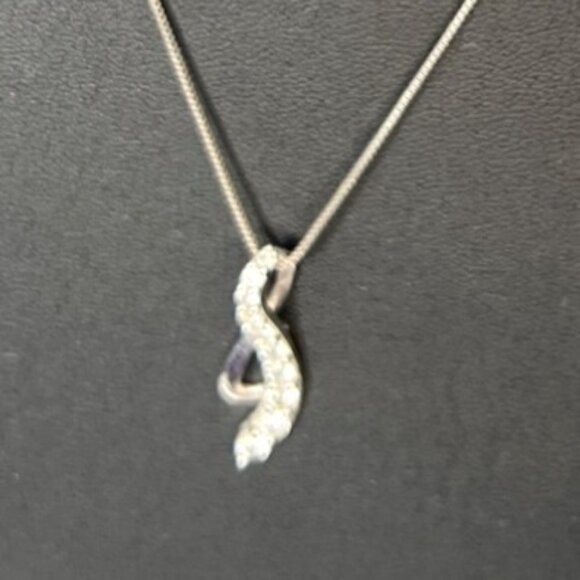 Sterling Silver Infinity Cubic Zirconia Pendant Necklace 925 Sun Jewelry Box Cha - Picture 15 of 15